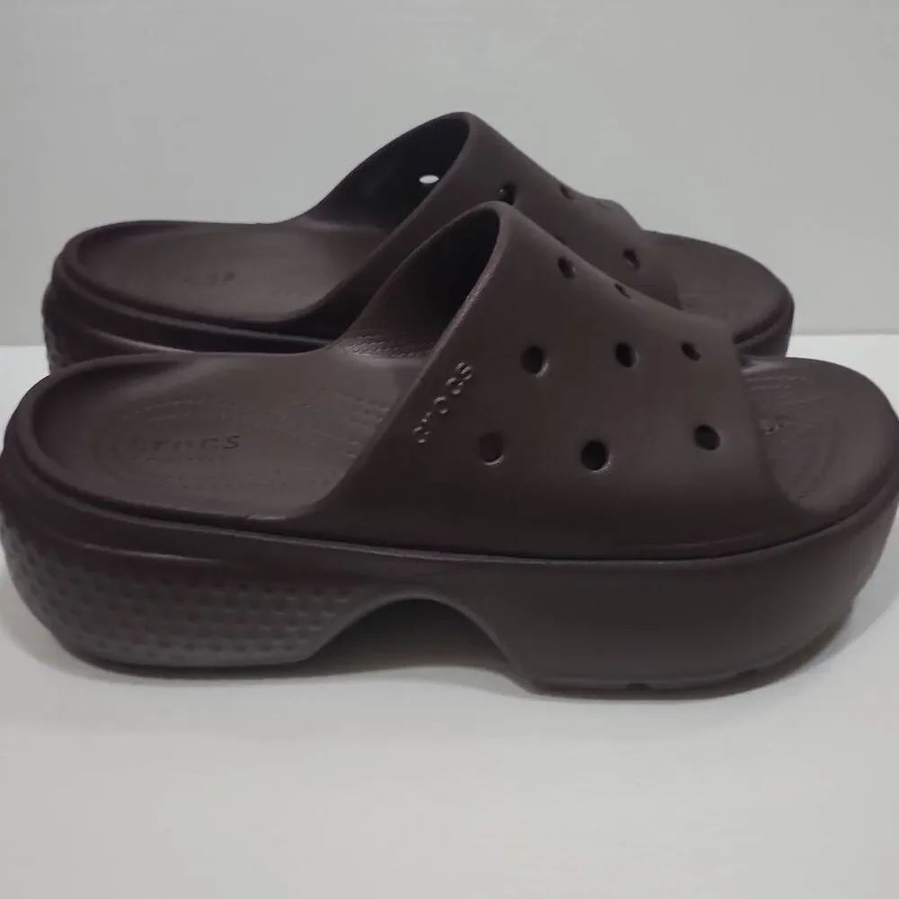 Crocs Stomp Platform Slide mocha W11 M9